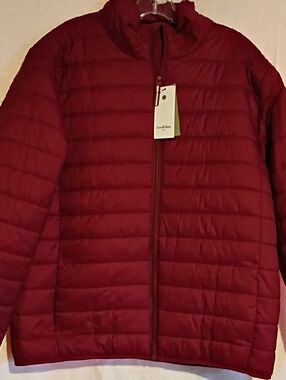 Goodfellow & Co Red Quilted Packable Puffer Jacket